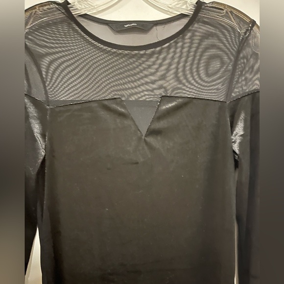 Gorgeous Vero Moda Carola Black Velvet Mini Dress Sheer Long Sleeves Small - Picture 4 of 6
